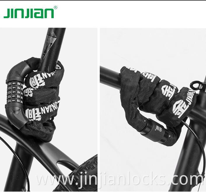 5 Number Digital Electric Bicycle Bike Combination Chain Lock